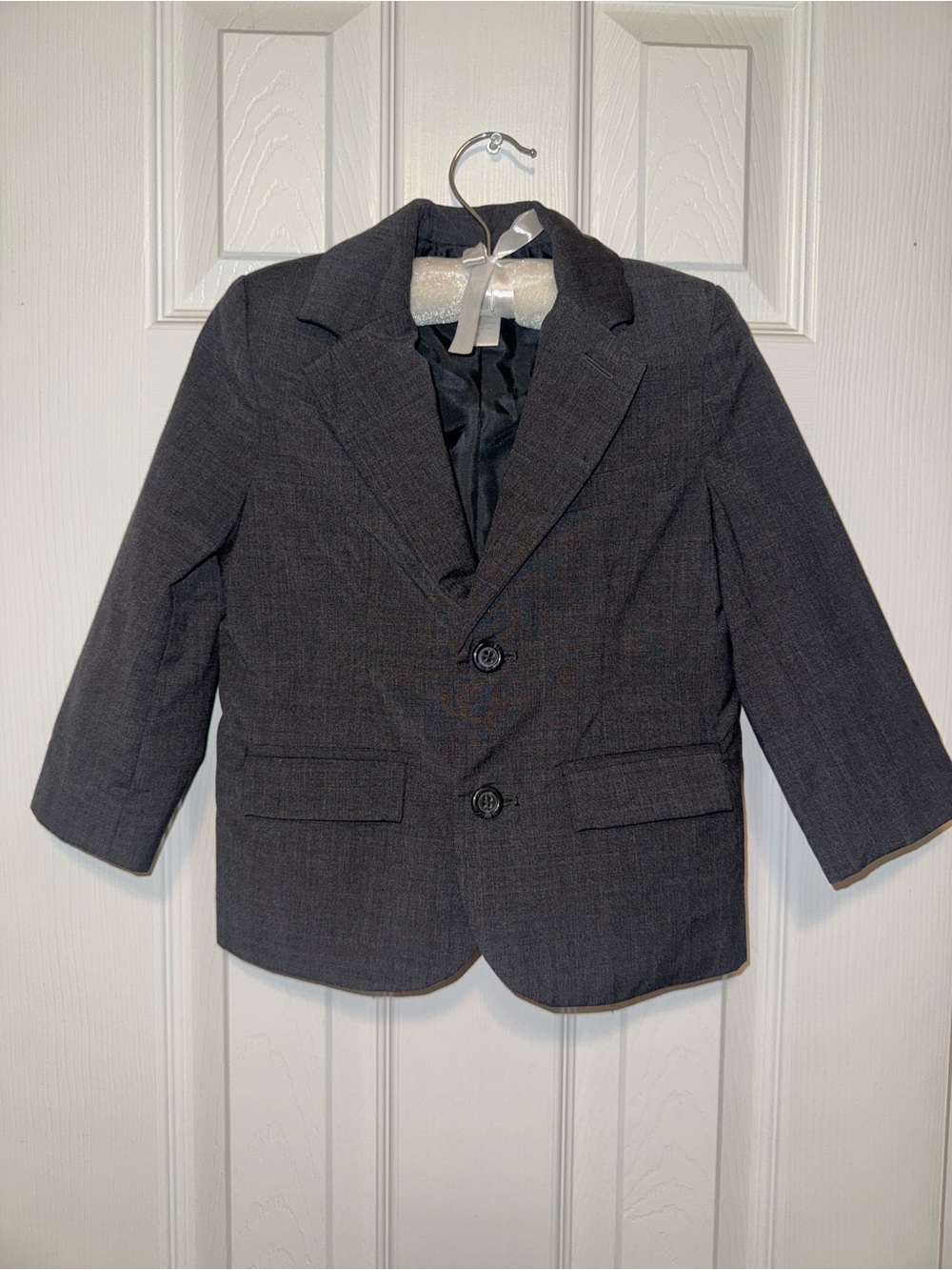 Janie and Jack Boys' Dark Gray Two-Button Blazer Size 2T